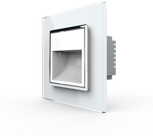 LIVOLO Treppenbeleuchtung Flurlicht Wandleuchte Orientierungslicht LED Bodenstrahler Einbauleuchte inkl. Glasrahmen