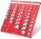 Thread-Checker,34-in-1 Bolt & Nut Thread Identifier Gauge, Measures 15 Metric & 19 Standard Sizes (6-32 to 3/4-16), Includes 8 Drill Bit Sizing Holes (4mm-14mm & 1/4-1/2)