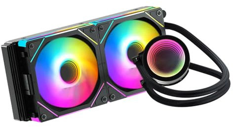 Ksikdeg ARGB Sync Liquid Cooling Water Cooled Radiator with 2/3 120mm Fans Efficiency Computer CPU Watercooling NA360