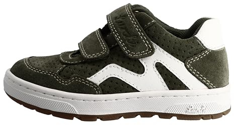 Lurchi Unisex Kinder DominikSneaker | Halbschuhe, Moss Green, Grün, Klettverschluss, Kinder, Schuhe