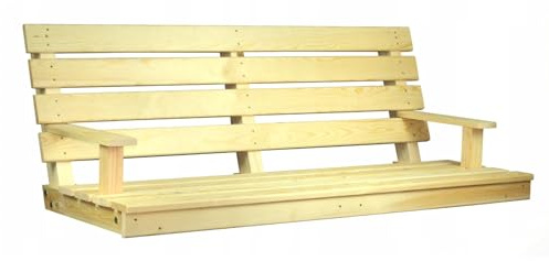 QLS Sitzbank aus Holz 150 cm Sitz zur Schaukel Hollywoodschaukel 1 Schaukelbank ohne Gestell