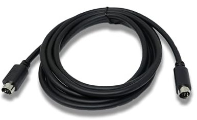 System-S Cable S-Video de 180 cm DIN de 7 pines macho a macho, color negro