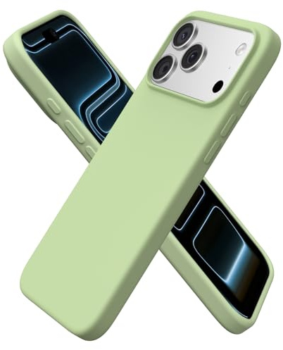 ORNARTO Compatible with iPhone 17 Pro Max Case 6.9, Slim Liquid Silicone 3 Layers Full Covered Soft Gel Rubber 17 Pro Max Phone Cases Cover 6.9 inch-Matcha