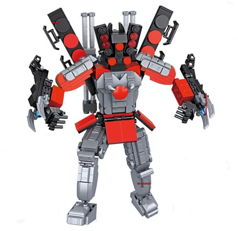 Building Blocks Figures Toy Toilet Titan Cameraman Speakerman Clock TV Man Game Upgraded Action Mutant Model Funny Ideas Collectible Birthday Gift Skibidi Buildable Brick Adults Kids Fans Boys Girls A