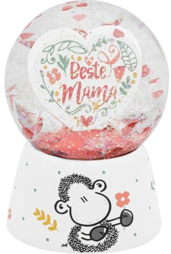 Sheepworld Traumkugel Mama Herz | Schneekugel, Höhe 6,5 cm, Polyresin, Motivdruck | Geschenk, Muttertag, Geburtstag | 74635