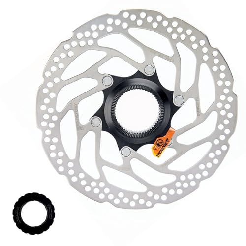 Velxnigt Fahrrad-Centerlock-Bremsrotor, kompatibel mit Shimano SM-RT30 180mm Bremsscheibe, leichter Edelstahl, verformungssicher und geräuscharm, geeignet für Rennräder, Mountainbikes, BMX, MTB