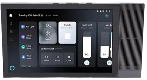 VELATEMOR 8 Zoll Smart Home Touchscreen -Panel, WiFi Voice Control & Assistant, 2 GB RAM 16 GB ROM, Wandmontage für Licht, Temperatur, Musik und Szenekontrolle