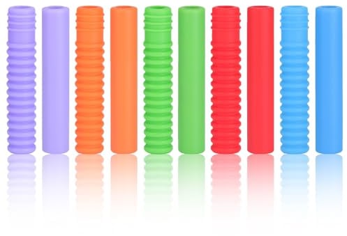 ANSUG 10 Stück kauschutz Stifte, Bleistift Kauen, Pencil Topper Chew, Stift Kauaufsätze