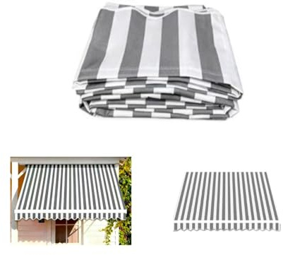 MACAGGTNTU Tela De Repuestos para Toldos 4x3m 5x3m 6x3m Lona De Repuesto Retráctil para Toldo, Telas para Toldos para Patio Terraza Jardín(Grey,3x2m/10x6.5ft)