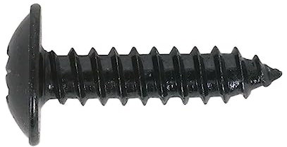 Sealey BST4813 Self Tapping Screw 4.8 x 13mm Flanged Head Black Pozi BS 4174 Pack of 100