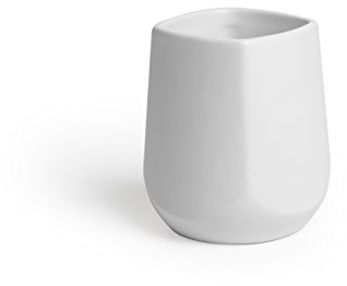 Umbra 1004475-660 Corsa Toothbrushholder, Zahnputzbecher aus Keramik, Weiß