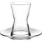 24 Teilig Teegläser Set aus hochwertigem Glas Tee mit Untertasse Hohe Qualität DERIN Orientalisch arabisch Teestube Cafe Bar Club Cay Seti Bardak Bardagi 12 Teegläser + 12 Untertassen