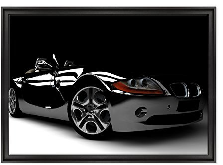 Bild auf Leinwand Canvas – Gerahmt – fertig zum Aufhängen – Supercar – BMW Z3 Z8 – Rennwagen Sport Design Dimensione: 70x100cm C - Colore Nero Contemporaneo