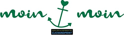 CLICKANDPRINT Aufkleber » moin moin, 280x65,3cm, Grün Reflektierend • Dekoaufkleber/Autoaufkleber/Sticker/Decal/Vinyl