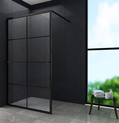 Glasdeals Inh. Lars Apitius 10 mm Duschwand INDUSTRIO 120 x 200 cm, Gehärtetes Glas, Matt, Industrial, Freistehend, 2 Türen, 1 Count