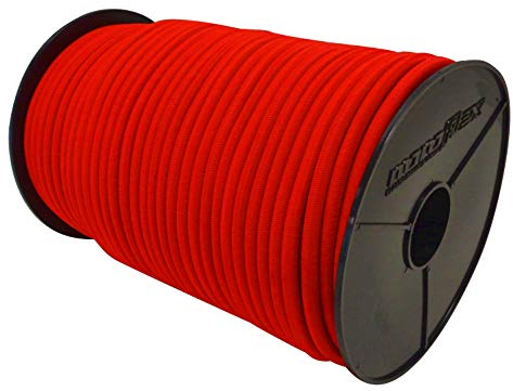 100m Expanderseil 4mm Gummiseil in Rot Gummikordel Expanderseil 10m - 100m für Plane LKW Netze Zelte Abdeckungen