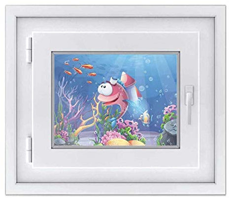 Klebefolie Fenster I Fensterfolie selbsthaftend - Fenstersticker I Deko Folie für Küche, Bad, Kinderzimmer - Wasserfest, Farbecht - Made in Germany