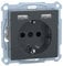 Schneider Electric Merten Schuko-USB-Steckdose, USB Typ A+A, Unterputz, System M, anthrazit, Artikelnummer MEG2366-0414