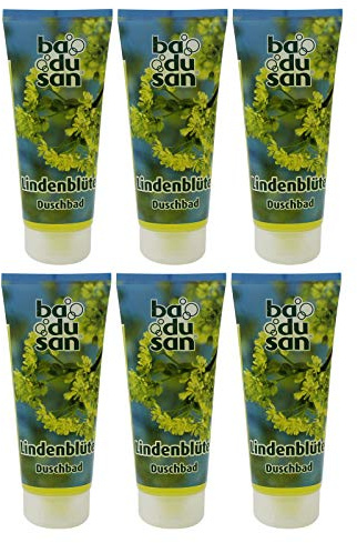 6er Pack Badusan Duschgel Duschbad Lindenblüte 6 x 200 ml Tube