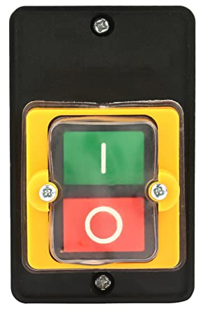 Interrupteur à Bouton-poussoir Étanche ON OFF 10A pour Machines Textiles Équipement Mécanique