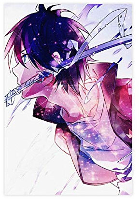 1 x Anime Noragami Yato Leinwand Poster Schlafzimmer Dekor Sport Landschaft Büro Zimmer Dekor Geschenk 30 × 45 cm ohne Rahmen: