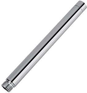 OHAOLYLE Shower Head Extension Arm,Shower Arm Extension,Shower Extender Arm Water Outlet Lowers Existing Shower Head Handheld Shower Pipe Extender Straight Silver for Bathroom Accessory (8 inch)