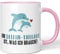 JUNIWORDS Tasse, Eine Delfin-Therapie ist, was ich Brauche!, Wähle Farbe, Rosa