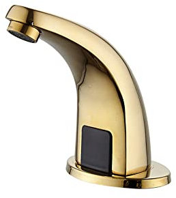 Mitigeur Lavabo Automatique à Infrarouge Or Robinet Infrarouge pour Lave Main Cuivre Robinets de Lavabo pour Salle de Bain pour Salle de Bain Eau Chaude et Froide