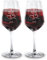 PR Print Royal Wein-Glas mit Gravur - Herzen - mit Namen & Datum selbst gestalten - Rotwein-Gläser graviert für Paare, Geschenk Valentinstag, Hochzeit, Weihnachten, 2er-Set