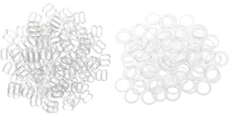 LISYANG 200Pcs Clear Lingerie Bra Strap Sliders Adjuster For Corset Garter Bikini 8mm