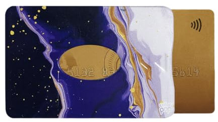 Color Pop Porte-Carte Rigide (1) Anti-RFID – Fabrication Française – PVC – Anti-RFID - Protection Cartes bancaires - 6 x 9,1 cm (Marbre)