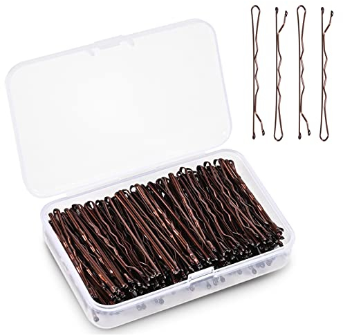 Forcine per Capelli, 150 Pezzi Mollette per Capelli Donna, Fermagli per Capelli, Forcine per Capelli Professionali per Donne Ragazze e Parrucchiere (Marrone)