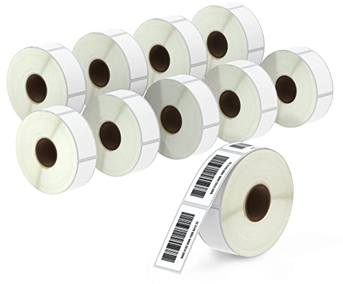 BETCKEY - 25mm x 51mm(1 in x 2 in) Perforierte FBA Barcode/Adresse Thermoetiketten Kompatibel mit Zebra und weiteren Druckern [10 Rollen/7500 Etiketten]