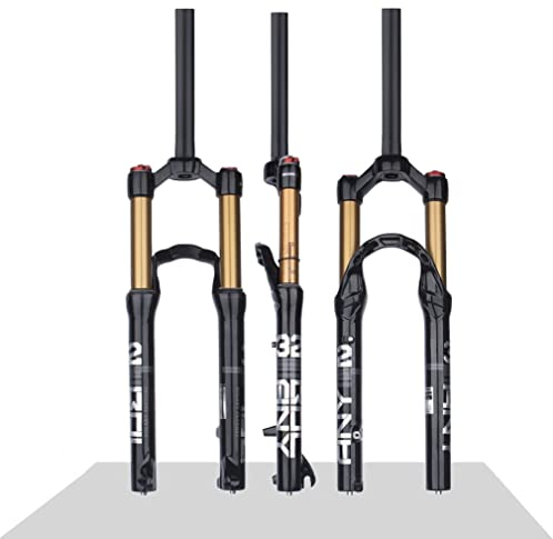 QHIYRZE 24 Zoll Mountainbike Federgabel 120 Mm Federweg MTB Luftgabel Manuell/Remote Lockout Straight Tube Vorderradgabel QR 9 Mm (Color : Black Manual)