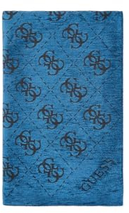 GUESS Herren Schal 4G Logo Chenille Effekt AM9324VIS03 blau, blau, Einheitsgröße