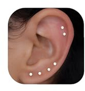 2mm Small Stud Earrings for Women Clear Cubic Zirconia Stud Earrings Silver Tiny CZ Earrings Hypoallergenic Surgical Stainless Steel