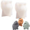 JAWAI 2 Stück 3D Eule Silikonform Kerzenform, 3D Eulen FormSilikon Seifengießform, Kerzen for Men Silicone, Silikon formen Gießformen Kerzen, Kerzenform Silicon, Geeignet für Kerzen, Gips, Harz