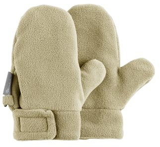 Sterntaler Fäustlinge mit Daumen aus Microfleece Unisex - Baby und Kinder Handschuhe mit Klettverschluss und wärmendem Futter - beige, 1