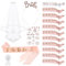 SULOLI 17 Pezzi Addio al Nubilato Gadget,Bride to Be Decorazione,Kit Accessori Velo Sposa,Satin Sash,Team Sposa Bracciali,Cerchietto Tiara,Tatuaggi,Spille
