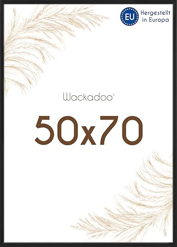 Wackadoo Bilderrahmen 50x70 schwarz Fotowand Fotorahmen mit Glas Holz Picture frame poster