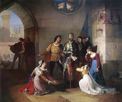 IPLUPJDY Leinwand Poster Wandbilder Bilder Moderne Druck Leinwand Malerei Pietro rossi von francesco hayez Leinwanddruck Malerei für Wanddekoration 60x90cm
