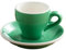 CAPIJIONG Juego de platos de café con borde blanco de 80 ml de grosor, 80 ml, borde blanco de grosor en azul