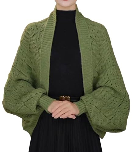 CEAeis Weiche Schals und Tücher für Damen, Warmer Kaschmirschal, gestrickter Zopfschal, gestrickter Schal mit Ärmeln für Damen