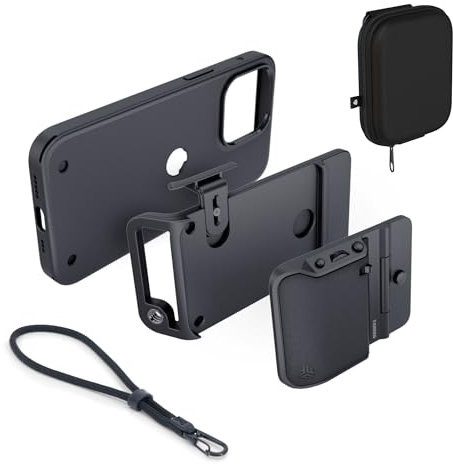FJORDEN Ultimate Bundle for iPhone 16 Pro Max - Includes Fjorden Case, Black Rope Strap, and MagSafe Compatible Adapter (Large) - Shoot Like A Pro with Your iPhone