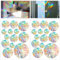 Nogeqi 26 Stück Prisma Fensteraufkleber Runden, Pvc Suncatcher Sticker Sonnenfänger Fenster, Window Sticker Anti Collision Vogelschutz Dekoration für Türfenster Esszimmer Schlafzimmer