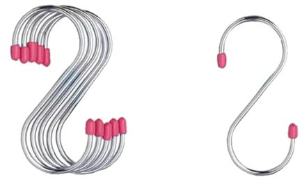 Cabilock Ganci Robusti Per Appendere Da Cucina 4 Pezzi Ganci in Acciaio Inossidabile Con Copertura Protettiva Facili Da Installare Su Rack Barre E Ripiani Esistenti Colore Casuale