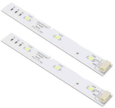 OTOTEC Lot de 2pcs Bandes Lumineuses LED pour Réfrigérateur 0064001827 Pièce de Rechange pour Porte d'entrée Compatible avec Haier BCD-575WDBI Porte d'entrée