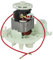 vhbw Motor de repuesto compatible con Vorwerk VK 119, 118, 121, 120, 122 aspiradora - Incl. cable conexión