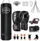 Vensmuste Schwerer Boxsack für Erwachsene - Boxsack mit 340.2 g Handschuhen - Perfekt für MMA, Kickboxen und Fitnesstraining - Langlebiges Material mit Kette - ungefüllt