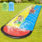 AVCXEC Wasserrutsche Garten, 610cm * 140cm Doppel Wasserrutschmatte mit 2 Bodyboards, Wasserrutschbahn Kinder Draußen, Rasen Wasserrutsche mit Sprinkler, Wasserspielzeug Kinder Outdoor für Rasen